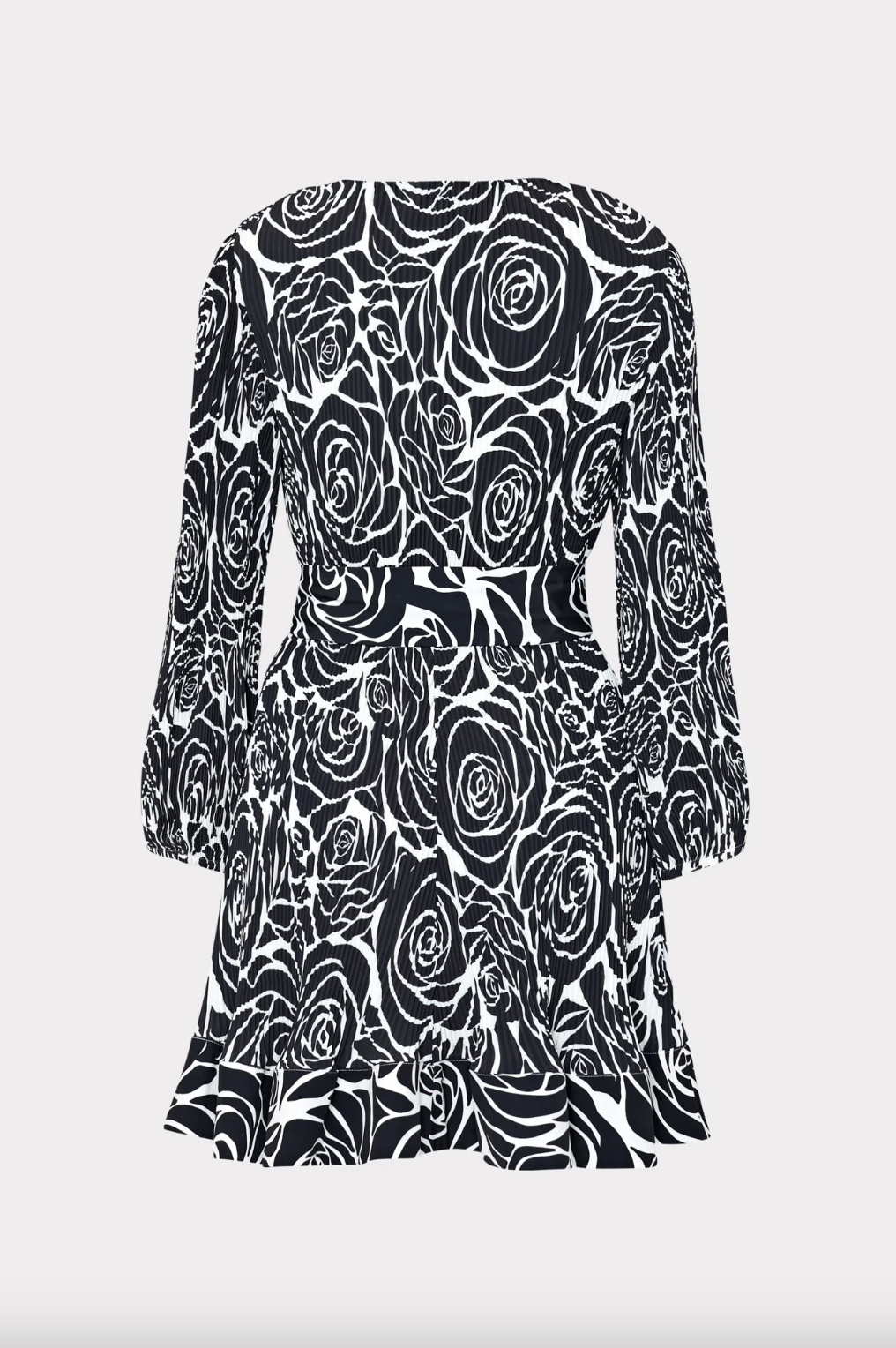 Liv Pleated Dress - Black Rose by Milly — view 4