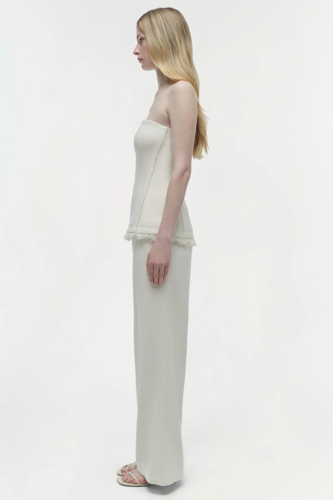 Theodora Bustier Top - Snow by Jonathan Simkhai — view 3