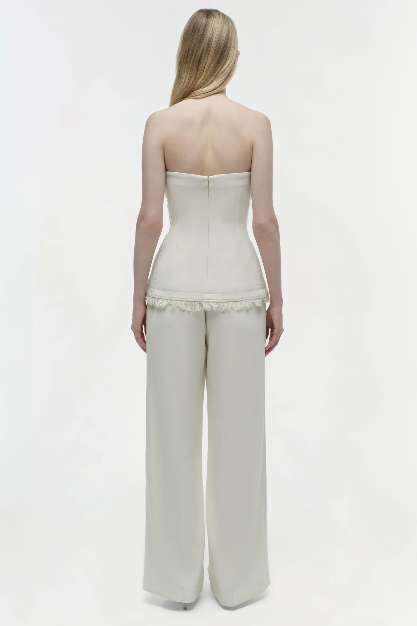 Theodora Bustier Top - Snow by Jonathan Simkhai — view 4