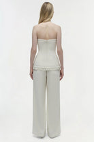 Theodora Bustier Top - Snow by Jonathan Simkhai — view 4