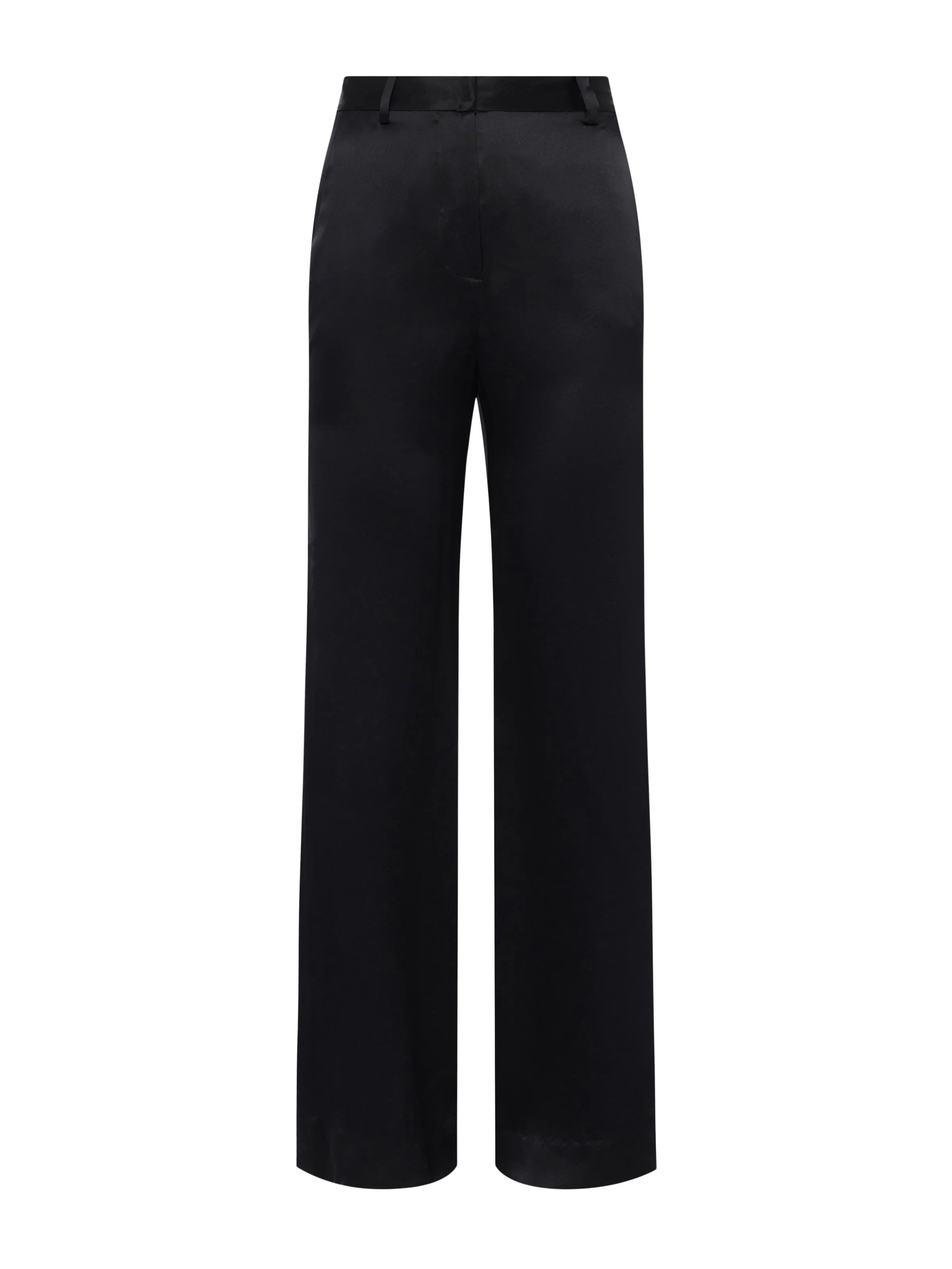 Pilar Silk Wide Leg Pant - Black by L'agence — view 5