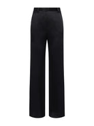 Pilar Silk Wide Leg Pant - Black by L'agence — view 5
