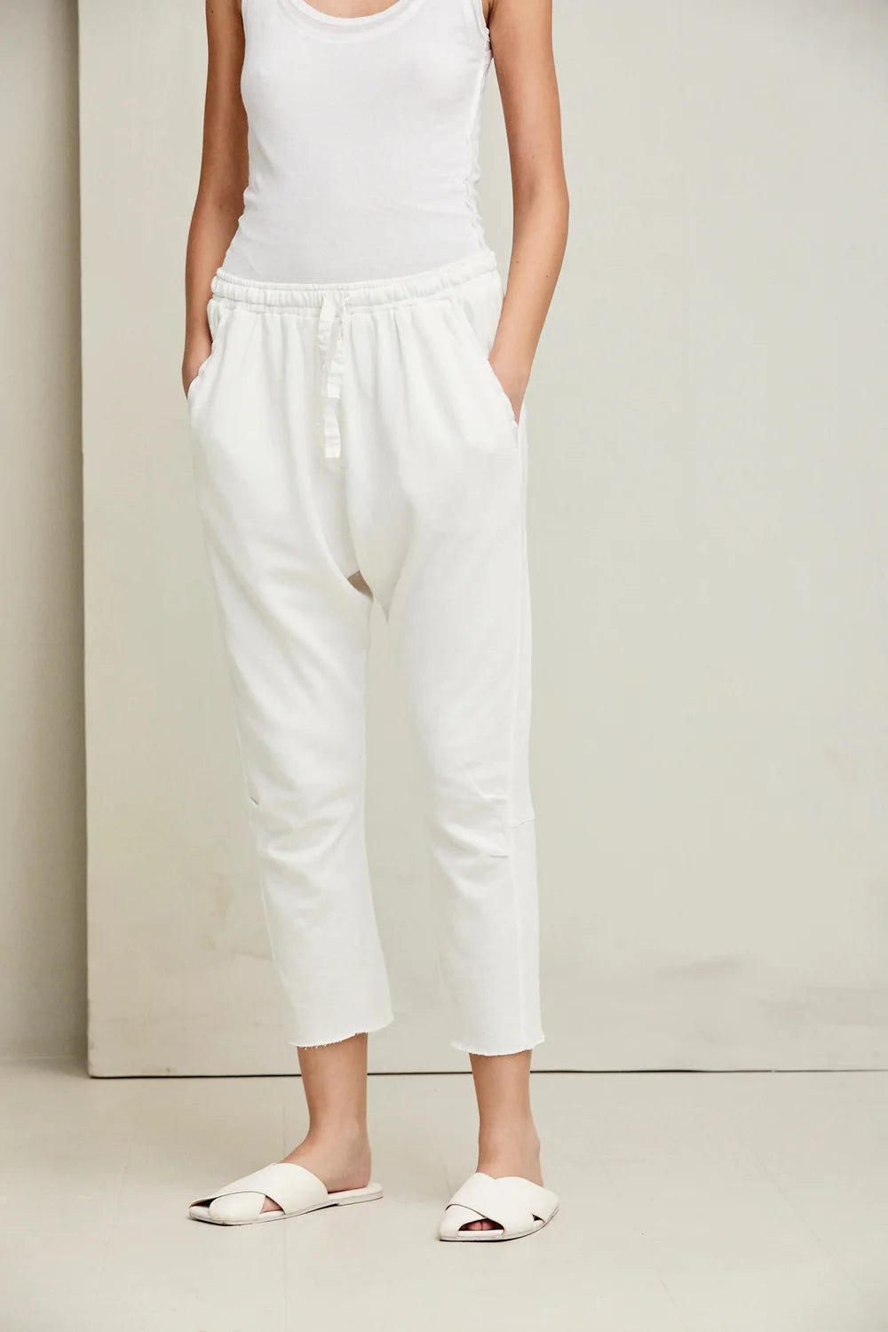 Ultra Light Sweat Pants - Natural by Kristensen — alternate view