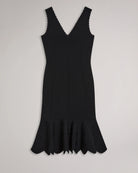 Juliann Broderie Stitch Midi Knit Dress - Black by Ted Baker — view 6