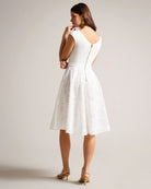 Annikaa Floral Knit Bodice Midi Dress - White by Ted Baker — alternate view