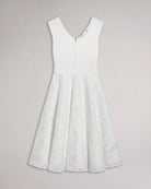 Annikaa Floral Knit Bodice Midi Dress - White by Ted Baker — view 6