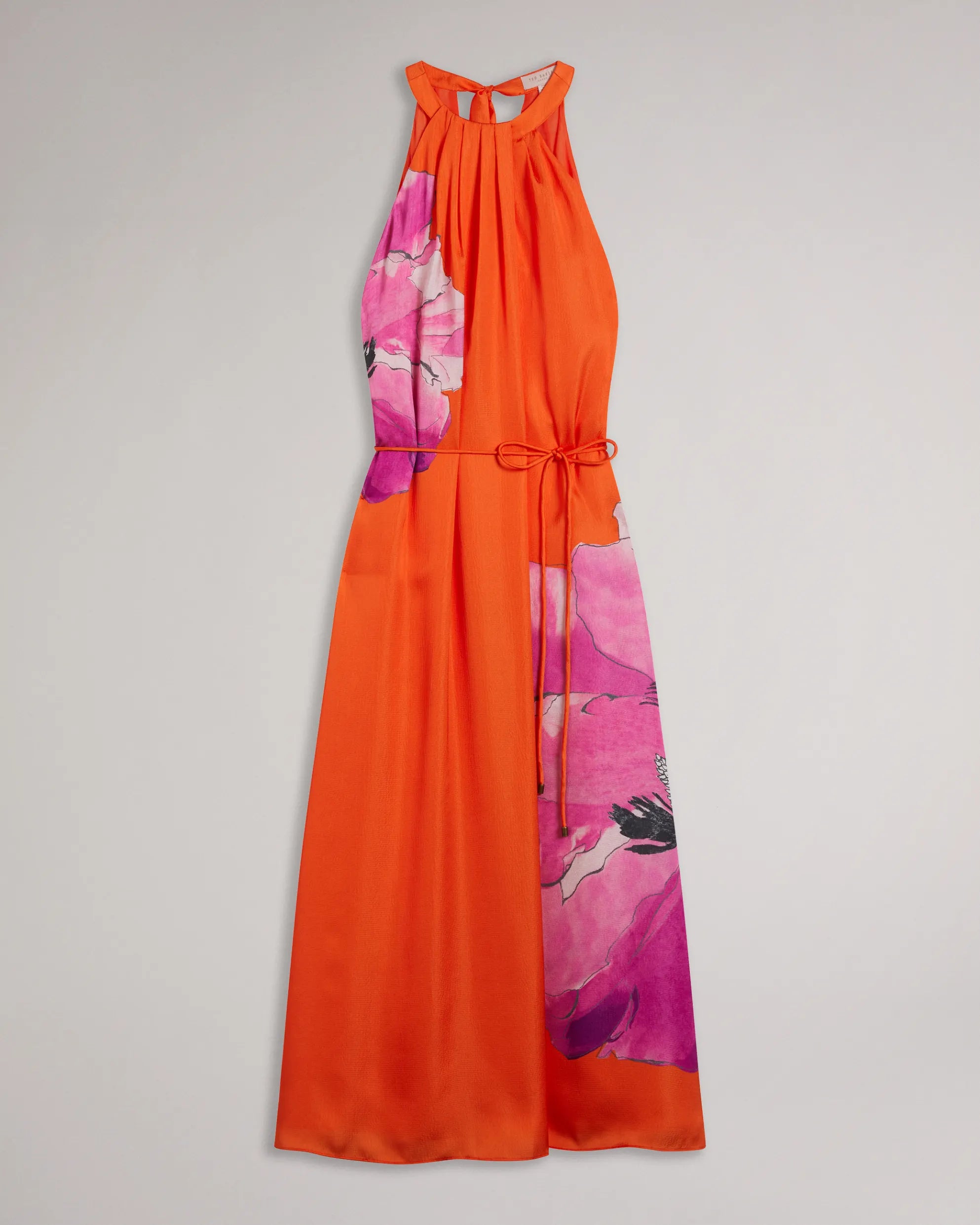Immia Halterneck Swing Dress - Bright Orange by Ted Baker — view 6