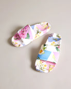 Azzyla Floral Printed Satin Sliders - White by Ted Baker — alternate view
