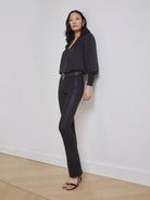 Selma Coated Bootcut Jean - Noir Coated by L'agence | 25 South Boutiques