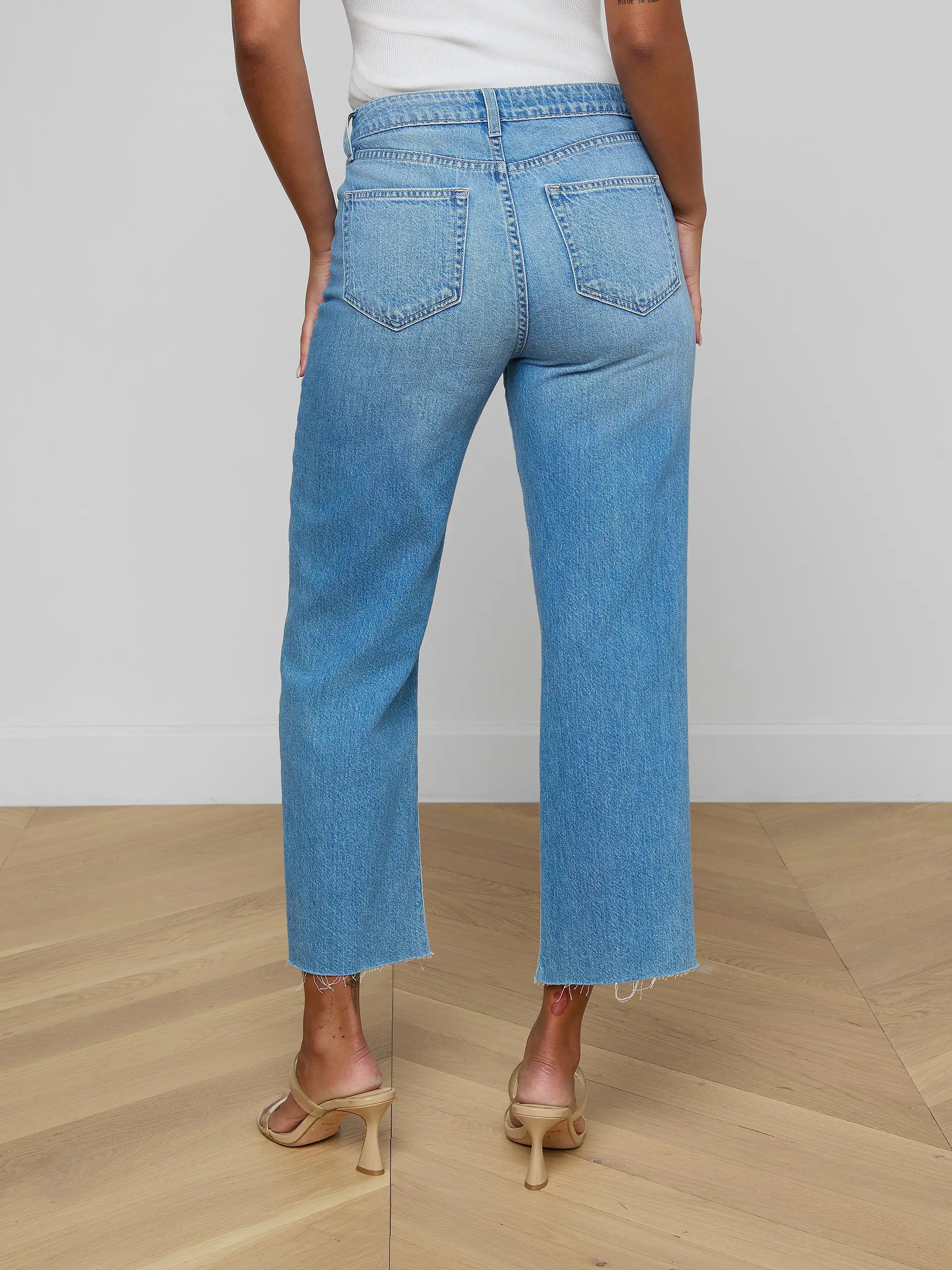 Wanda Cropped Wide Leg Jean - Anaheim by L'agence — view 4