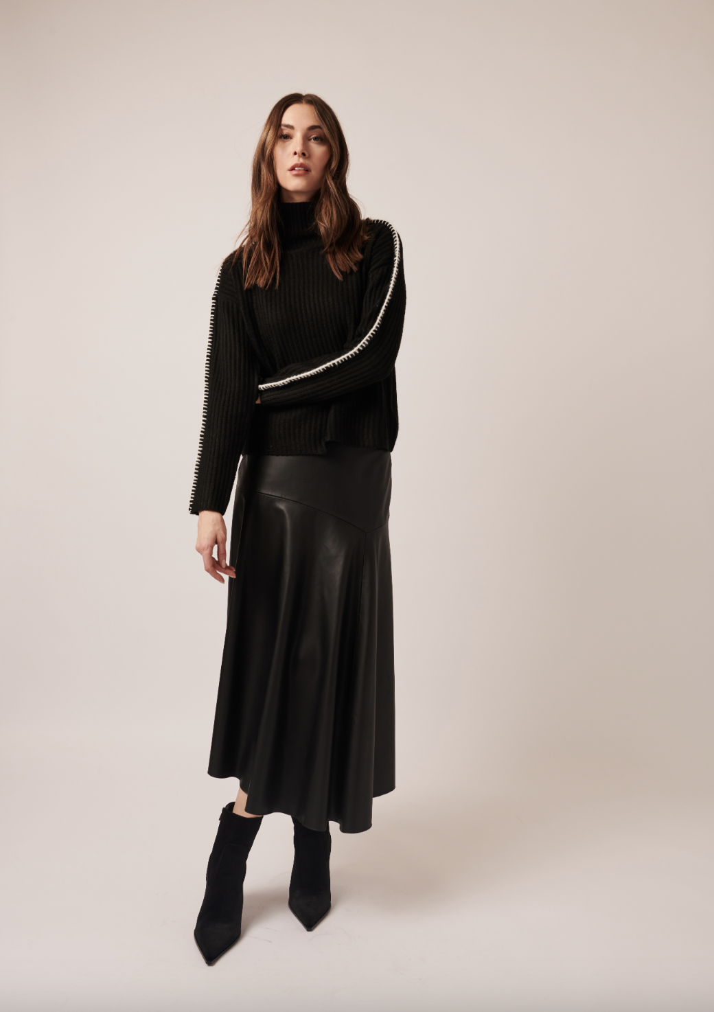 Trinity Stitch Sweater - Nightfall Raven by Line — view 4