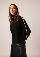 Trinity Stitch Sweater - Nightfall Raven by Line — view 3