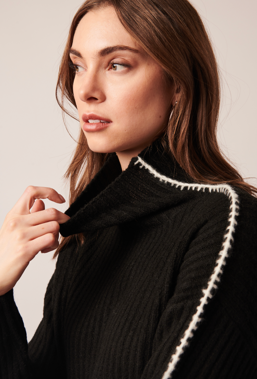 Trinity Stitch Sweater - Nightfall Raven by Line — alternate view