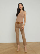 Tati Coated Micro Boot Jean - Rye Coated by L'agence | 25 South Boutiques