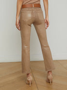 Tati Coated Micro Boot Jean - Rye Coated by L'agence — view 4