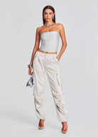 Debbi Strapless Top - Silver by SER.O.YA — alternate view