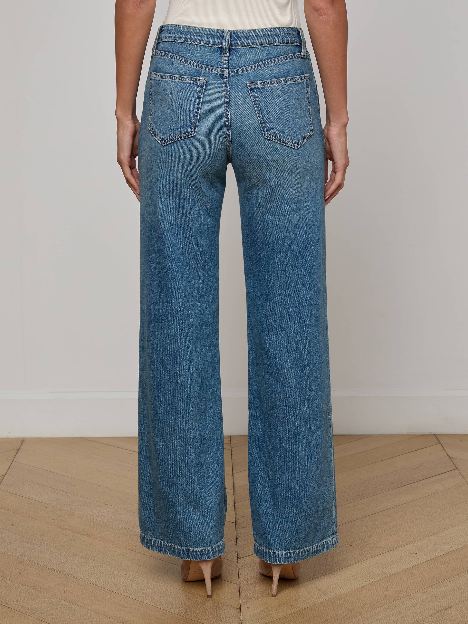 Scottie Wide Leg Jean - Fargo by L'agence — view 4