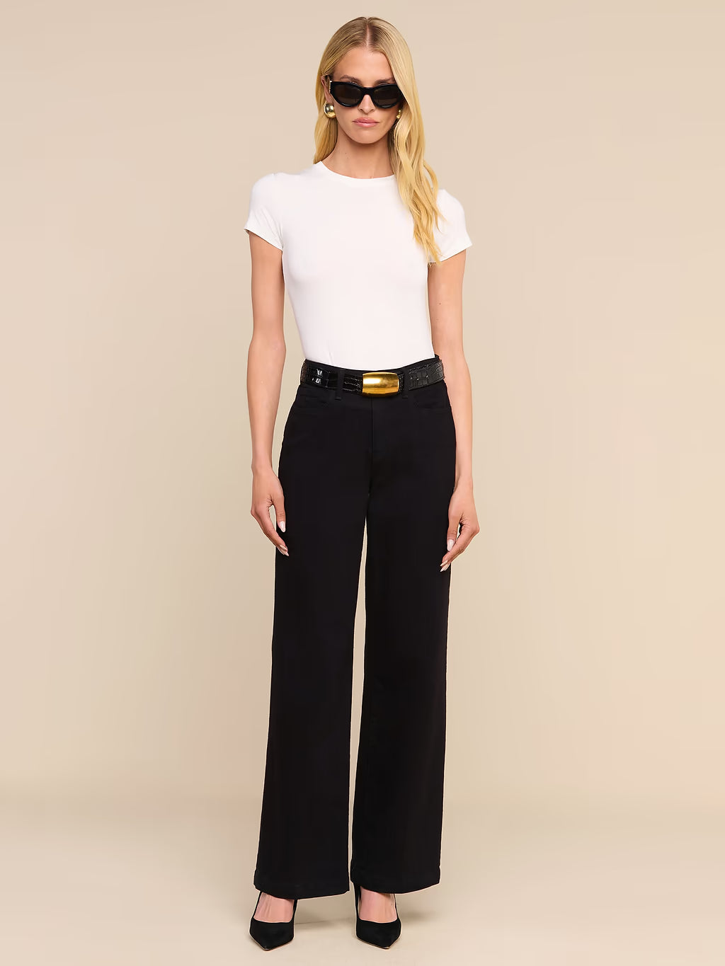 Scottie Wide-Leg Jean - Black by L'agence | 25 South Boutiques