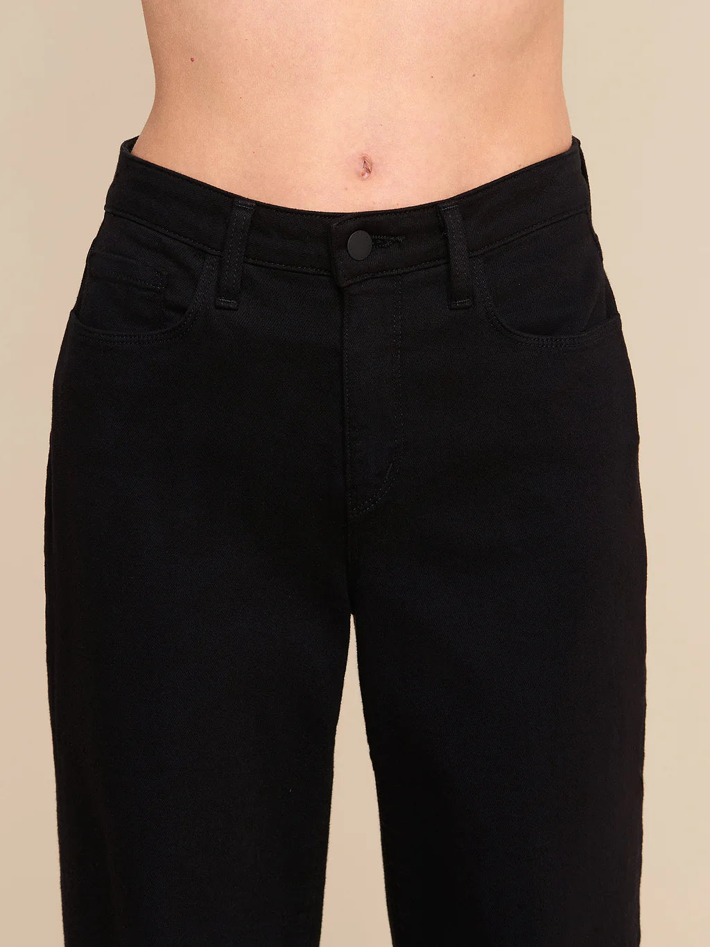 Scottie Wide-Leg Jean - Black by L'agence — view 5