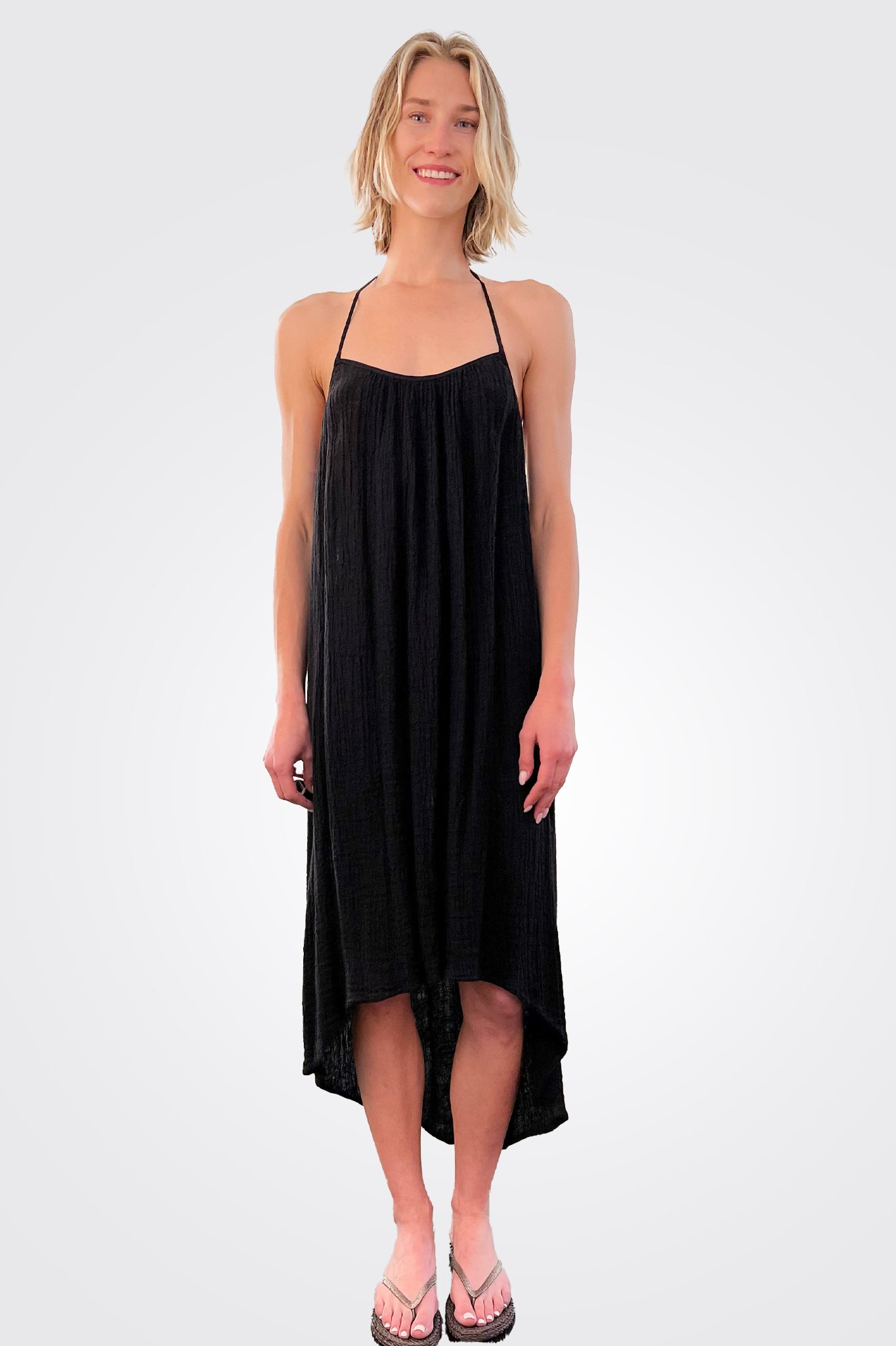 Halter Hi Low Dress - Black by Stark X | 25 South Boutiques