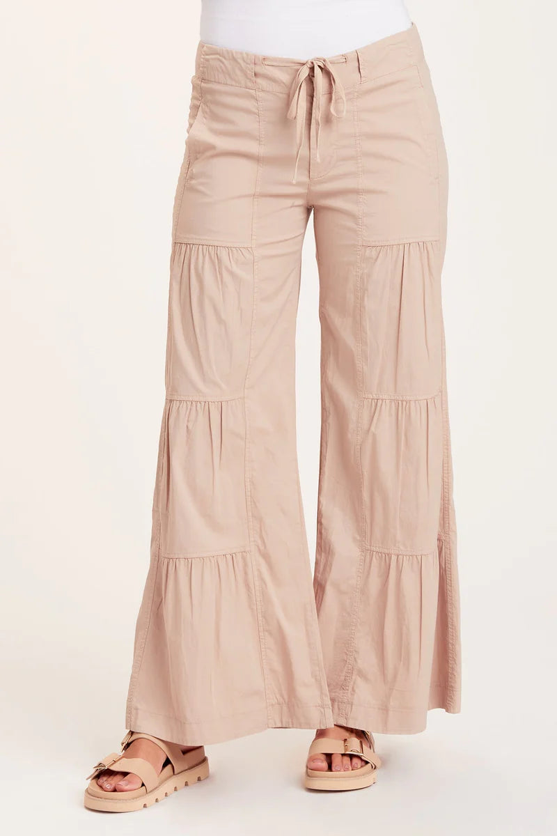 Terraced Wide Leg Pant - Sand by XCVI | 25 South Boutiques