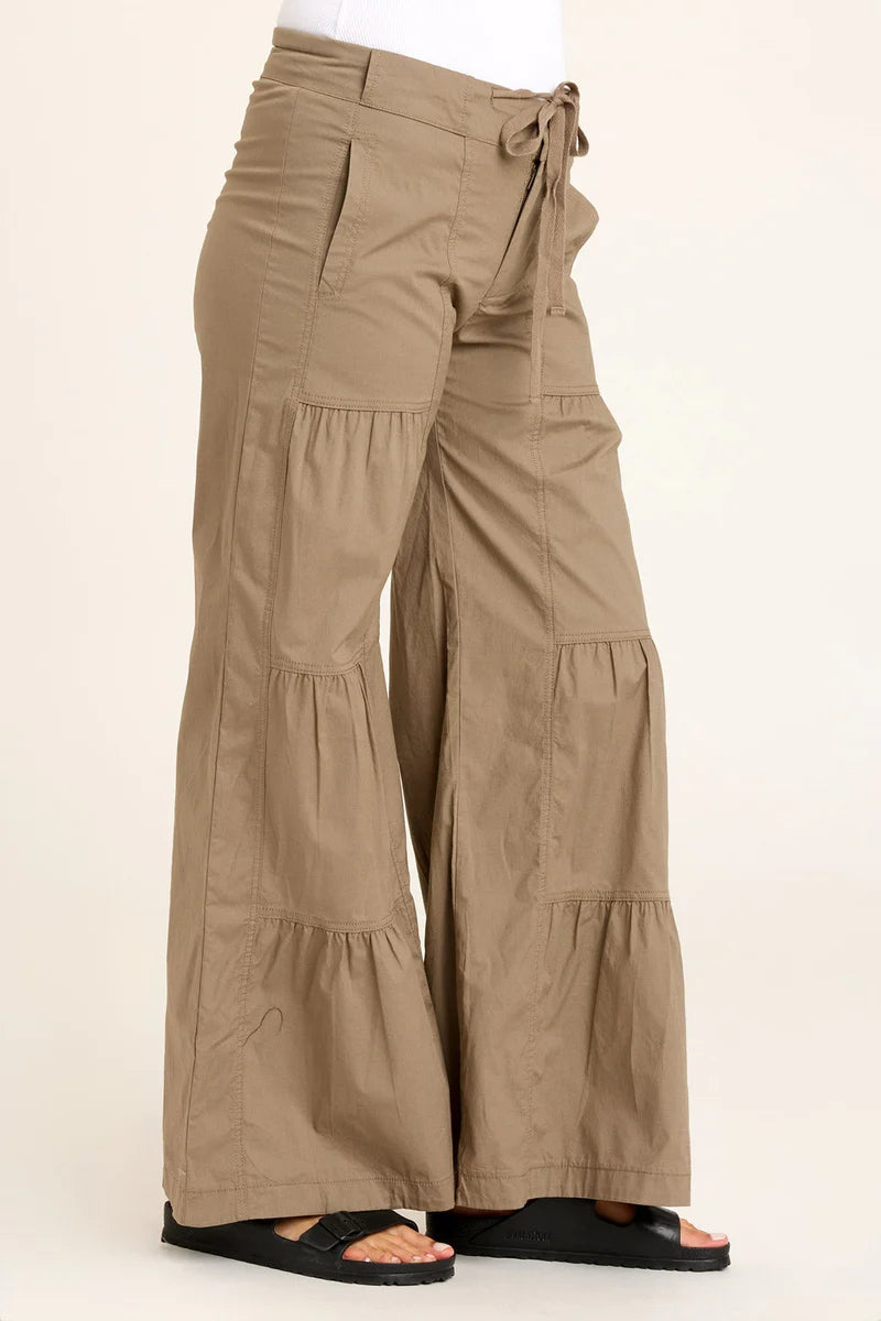 Terraced Wide Leg Pant - Truffle by XCVI — alternate view