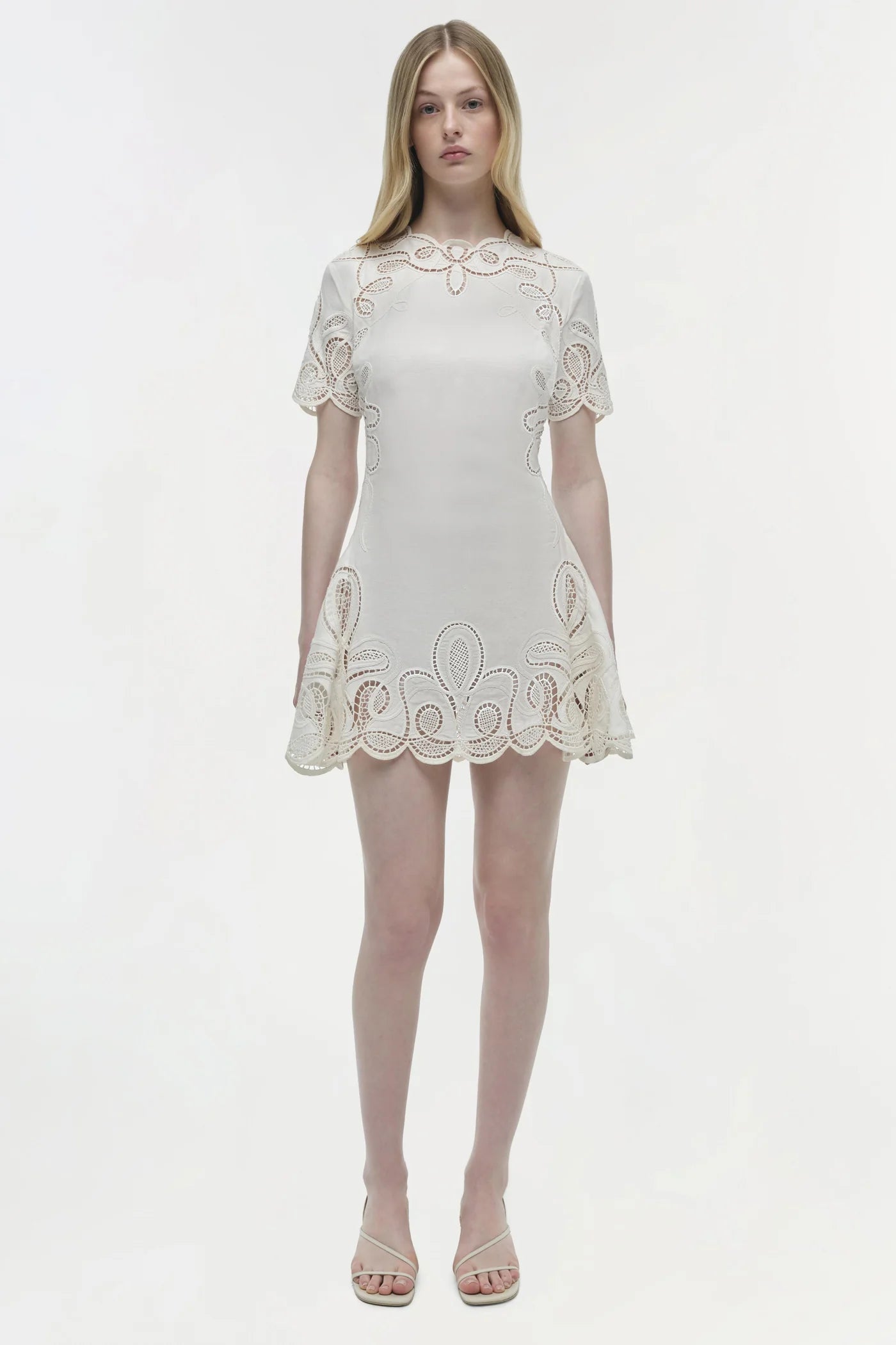 Morrigan Linen Mini Dress - Ivory by Jonathan Simkhai — view 3
