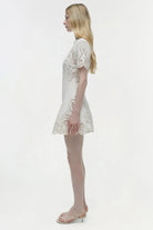 Morrigan Linen Mini Dress - Ivory by Jonathan Simkhai — view 4