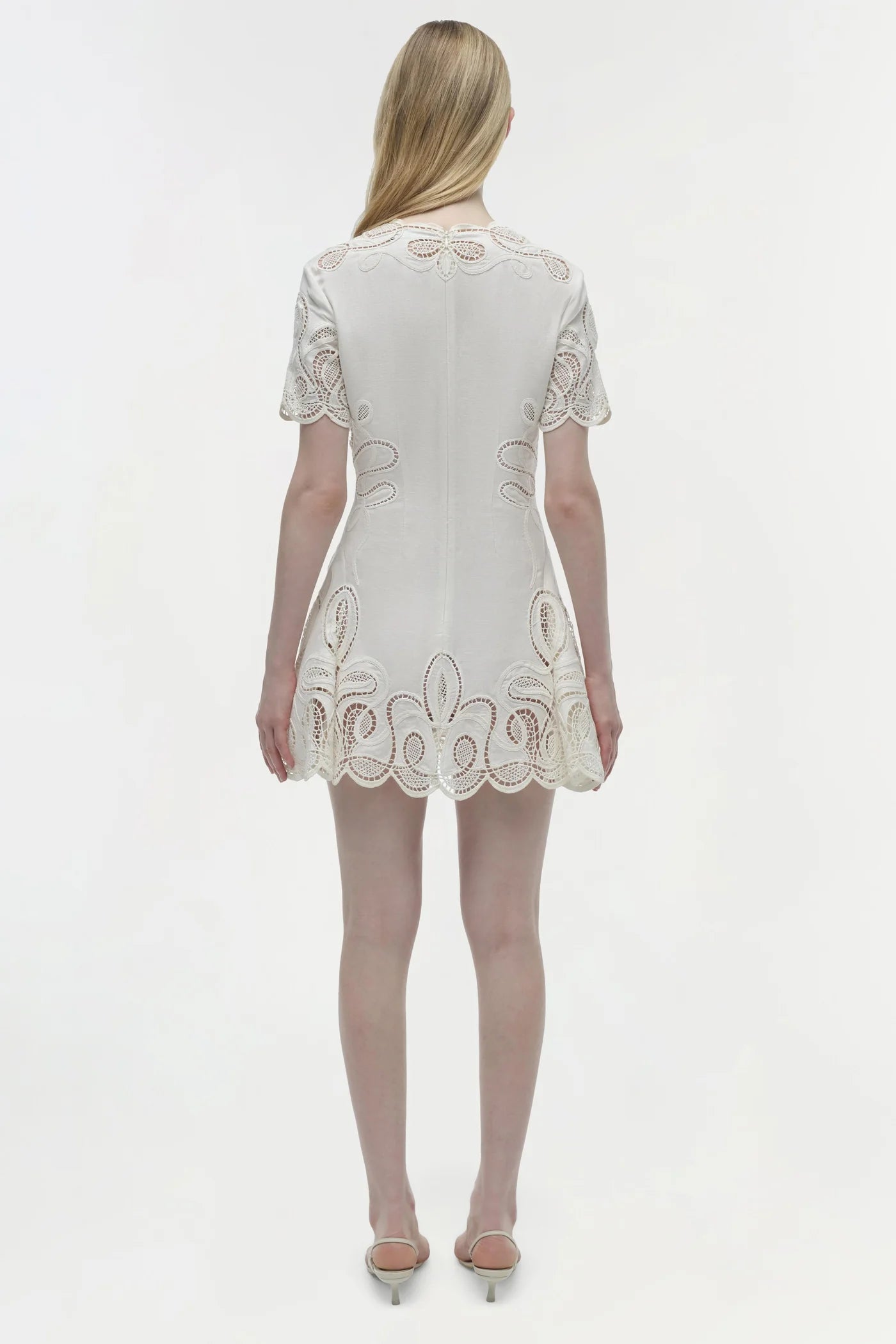 Morrigan Linen Mini Dress - Ivory by Jonathan Simkhai — view 5