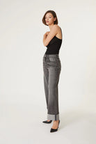 Tribeca Wide Cuff Jean - Black Diamond by Level 99 — alternate view