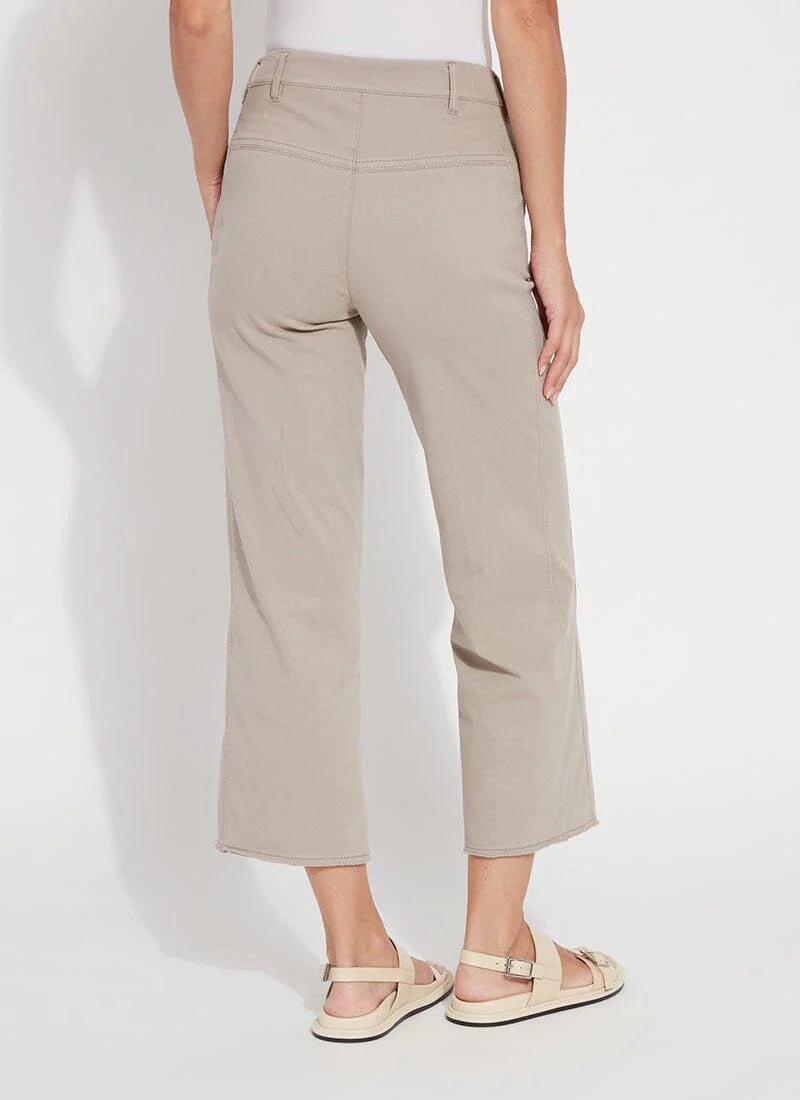 Payton Wide Leg Crop - French Beige by Lysse — view 3