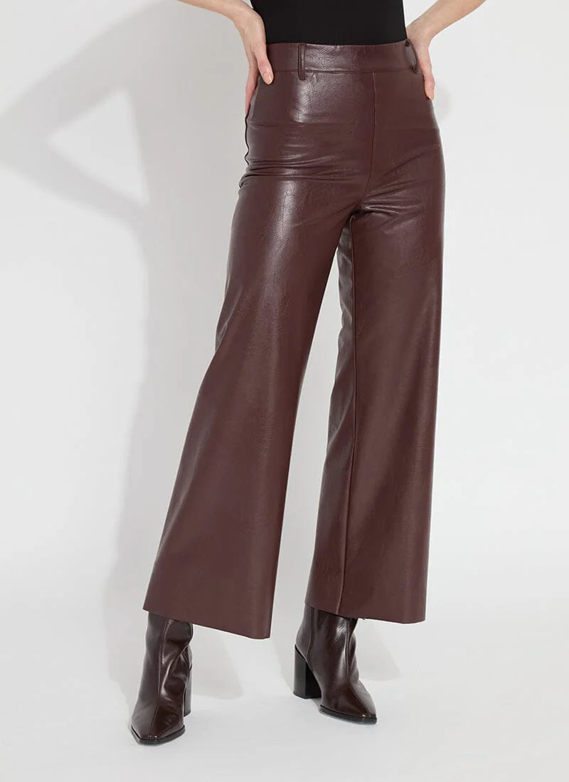 Vegan Leather Wide Leg - Burgundy by Lysse | 25 South Boutiques
