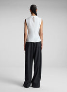 Amira Ruched Sleeveless Top - Off White by A.L.C — view 5