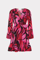 Liv Pleated Dress - Dream Pink Rose by Milly — view 4