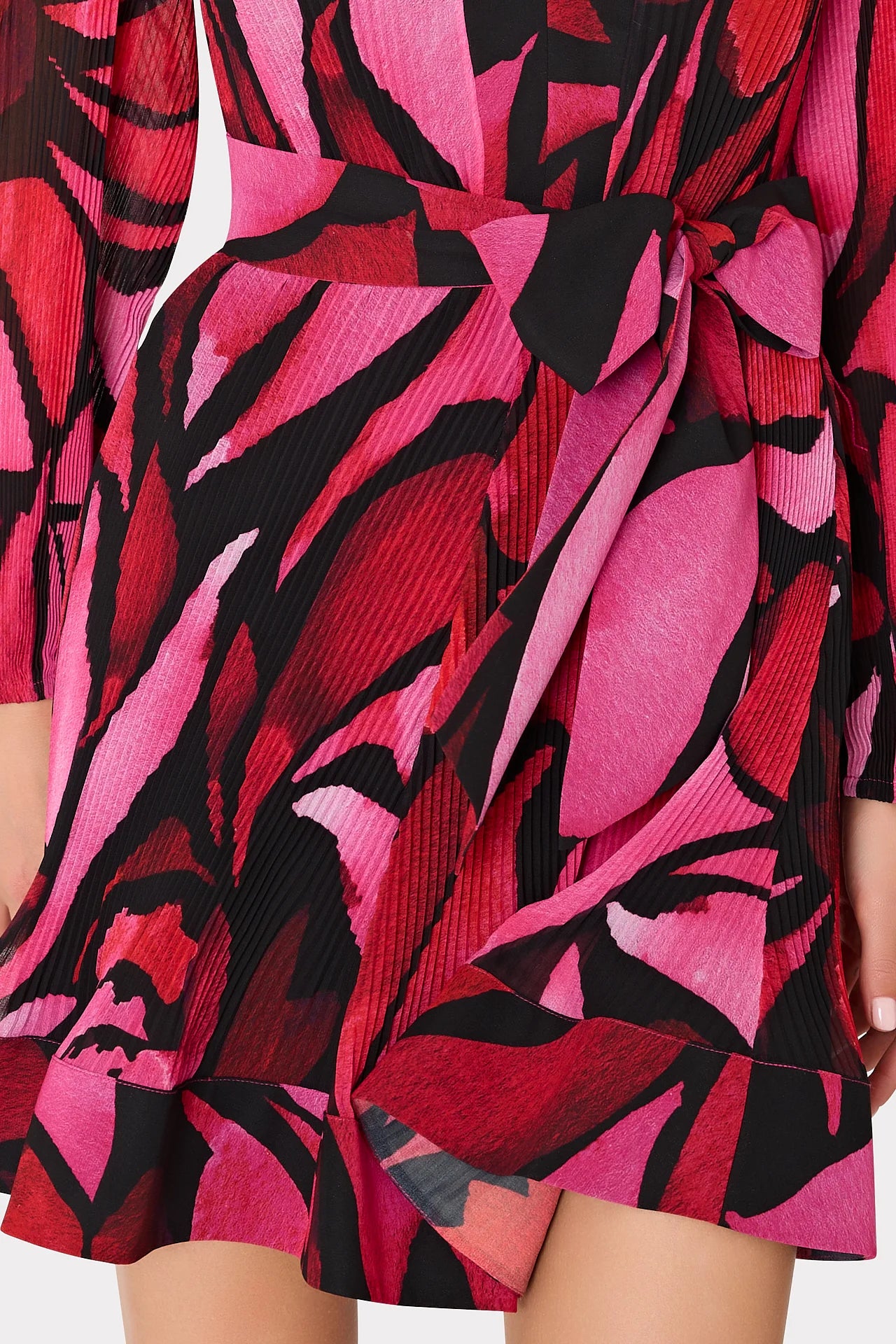 Liv Pleated Dress - Dream Pink Rose by Milly — view 3