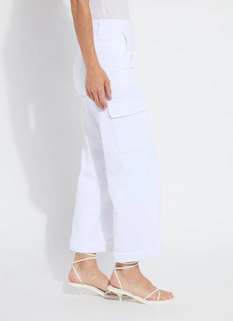 Scout Cuffed Cargo - White by Lysse — alternate view