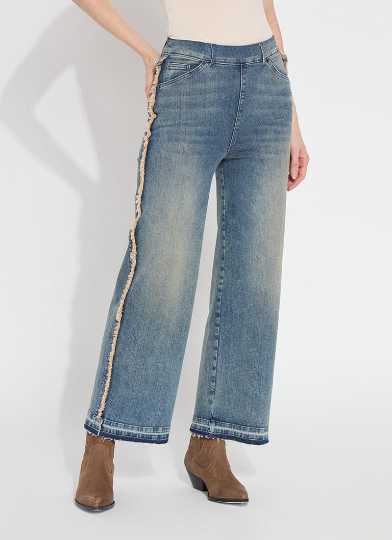 'Holding Power' Era Wide Leg Premium Denim - Nutshell Dye by Lysse | 25 South Boutiques