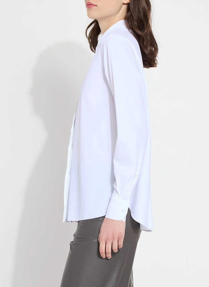 Connie Micro Beaded Shirt - White by Lysse — view 3