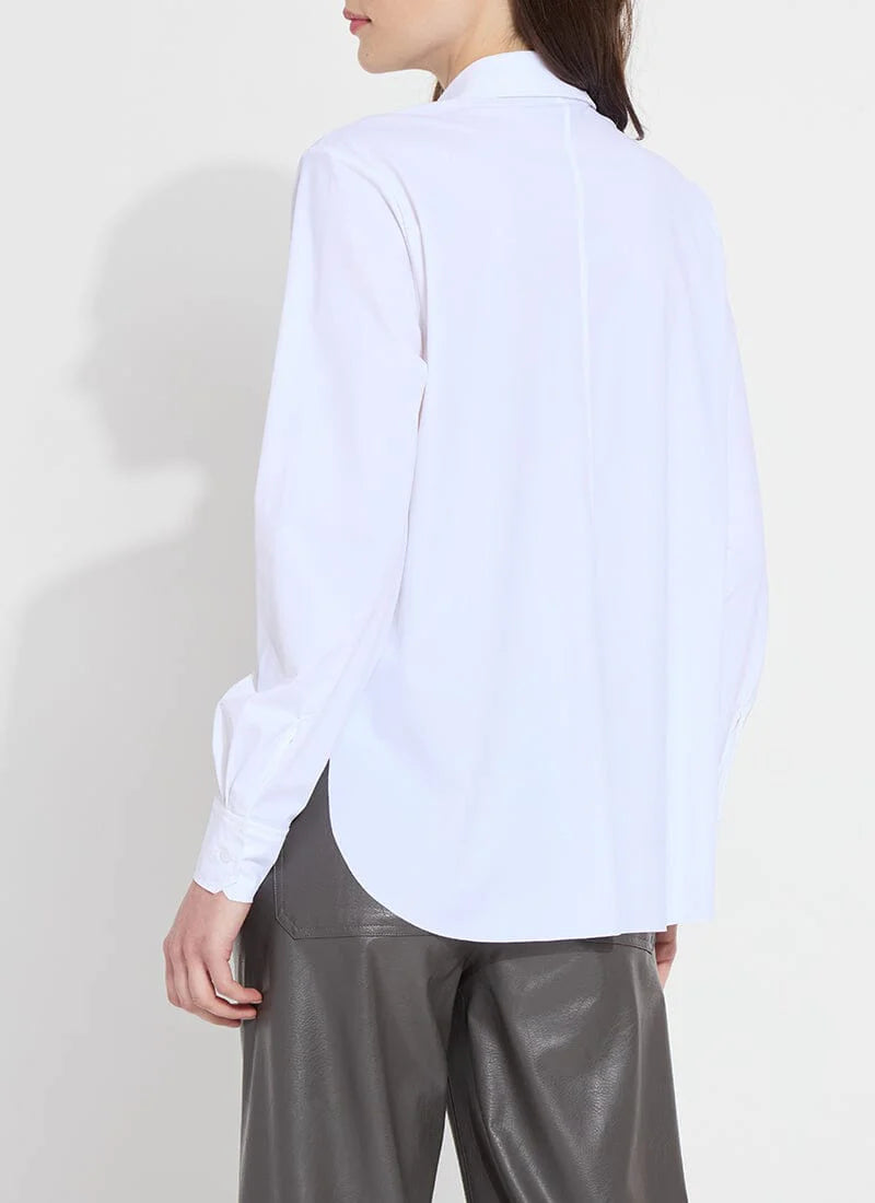 Connie Micro Beaded Shirt - White by Lysse — view 4