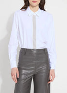 Connie Micro Beaded Shirt - White by Lysse — alternate view