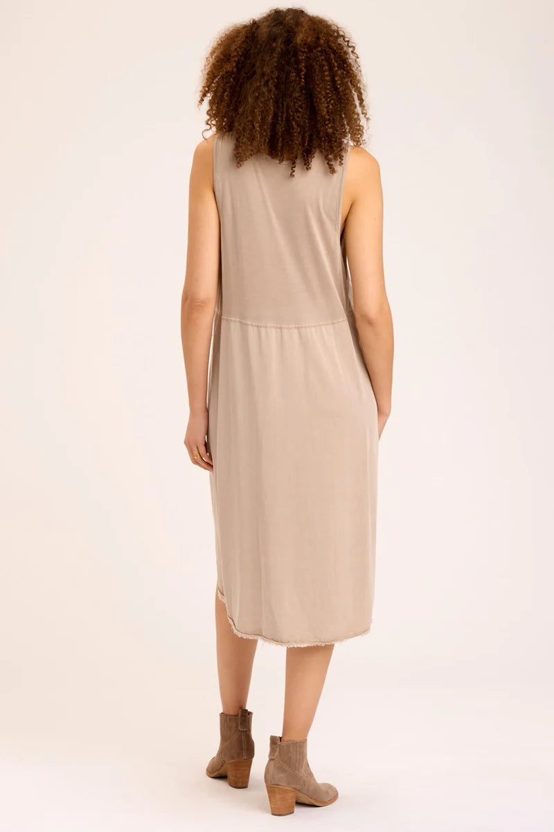 Winesa Tank Dress - Sandalwood Pigment by XCVI — view 3
