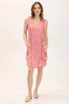 Twill Penta Dress - Distress Wash Rose by XCVI | 25 South Boutiques