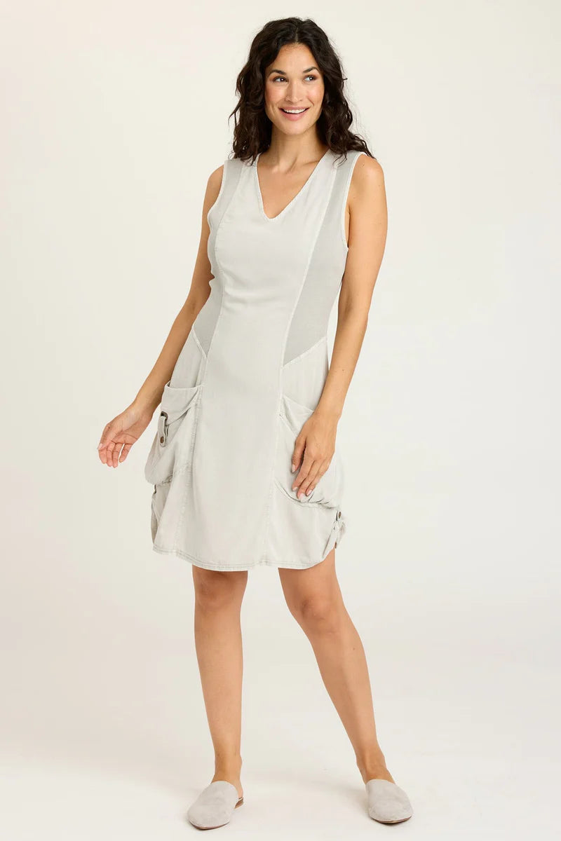 Twill Penta Dress - Whitecap Pigment by XCVI | 25 South Boutiques