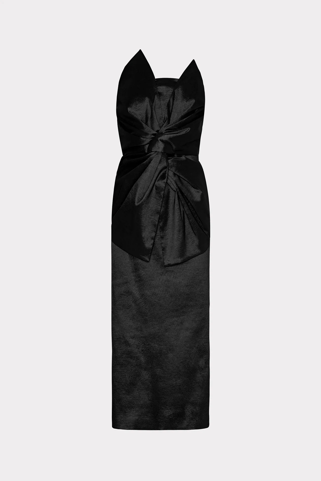 Harlow Bow Taffeta Strapless Dress - Black by Milly — view 3