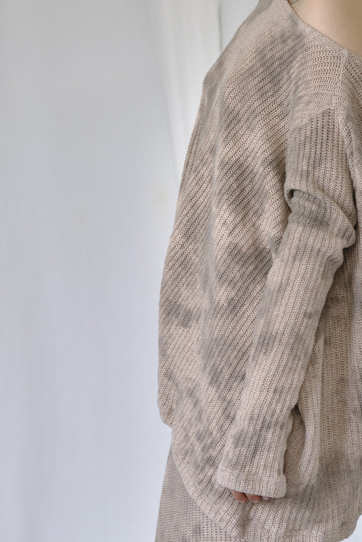 Knitted Sweater - Beige Dirty by Nostra Santissima — alternate view
