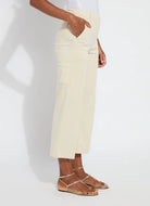 Pamela Utilitarian Wide Leg Crop - Ecru by Lysse — alternate view