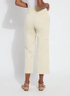 Pamela Utilitarian Wide Leg Crop - Ecru by Lysse — view 3