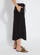 Nora Drawstring Midi Skirt - Black by Lysse — view 3
