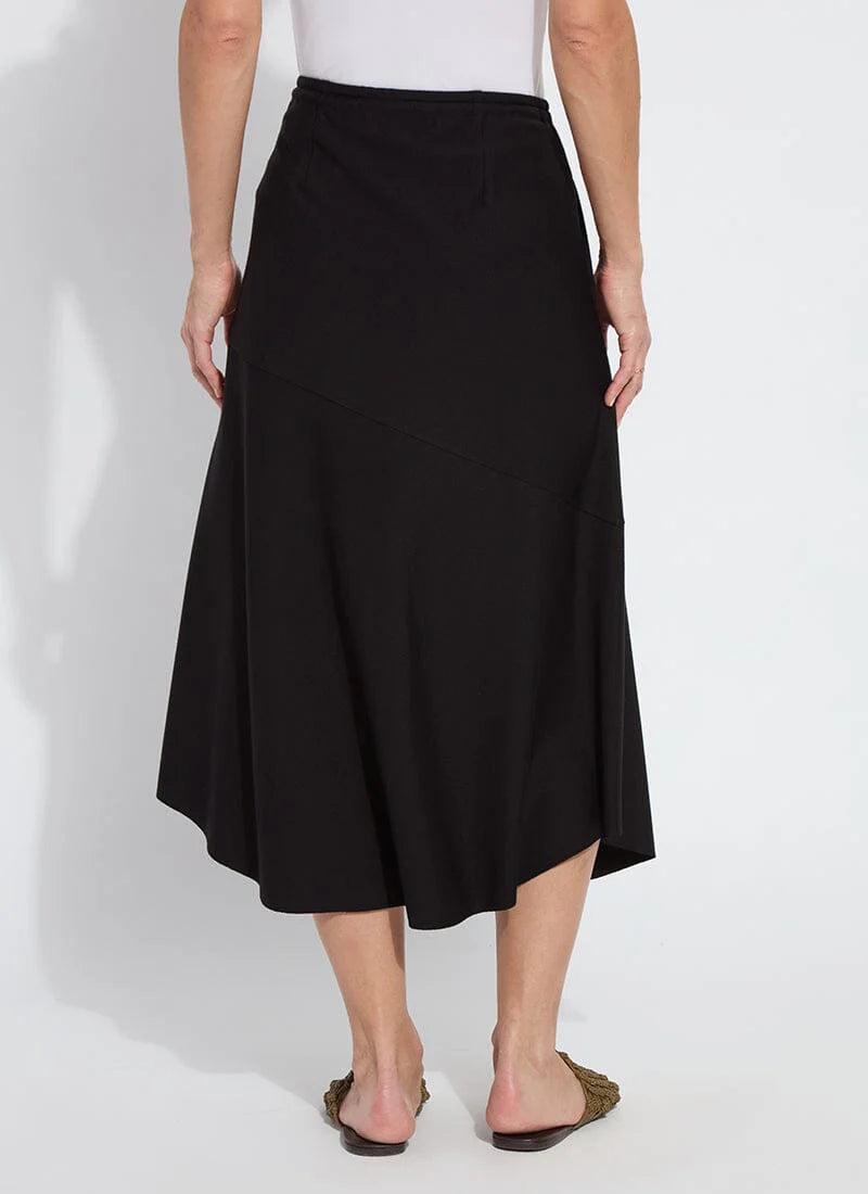 Nora Drawstring Midi Skirt - Black by Lysse — view 4
