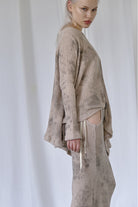 Knitted Sweater - Beige Dirty by Nostra Santissima — view 3